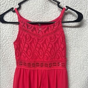 Amy Byer Pink Lace Casual Dress